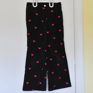 Lilly Pulitzer Black Velvet Pants w/ Pink Hearts 7